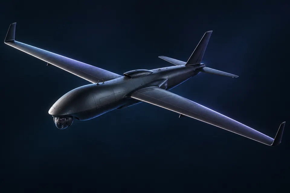 Fictional unarmed reconnaissance drone — Patwary Corps website design demonstration